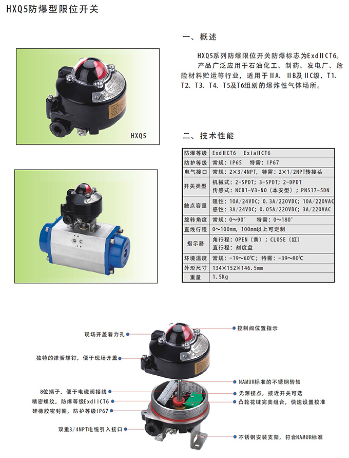 HX5防爆型限位開關｜回訊器